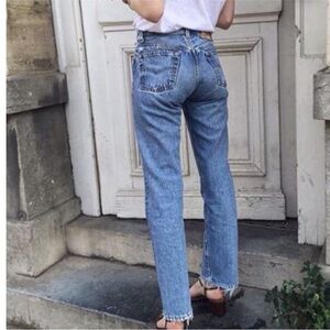 Vintage Levi's Women's Straight Leg Blue Jeans